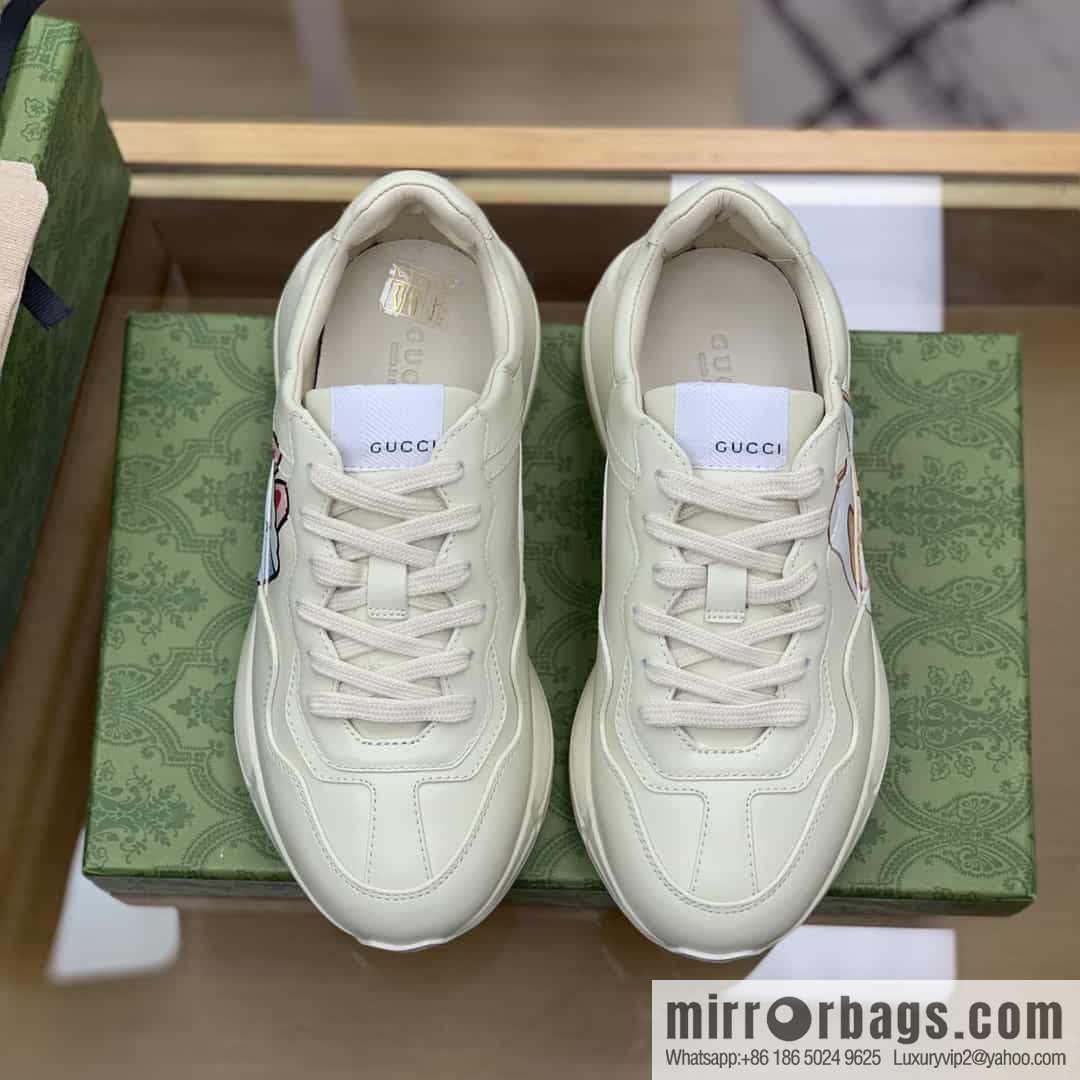Gucci Gucci [New G Replica Luxury Handbag High Version] Unisex Vintage sneakers