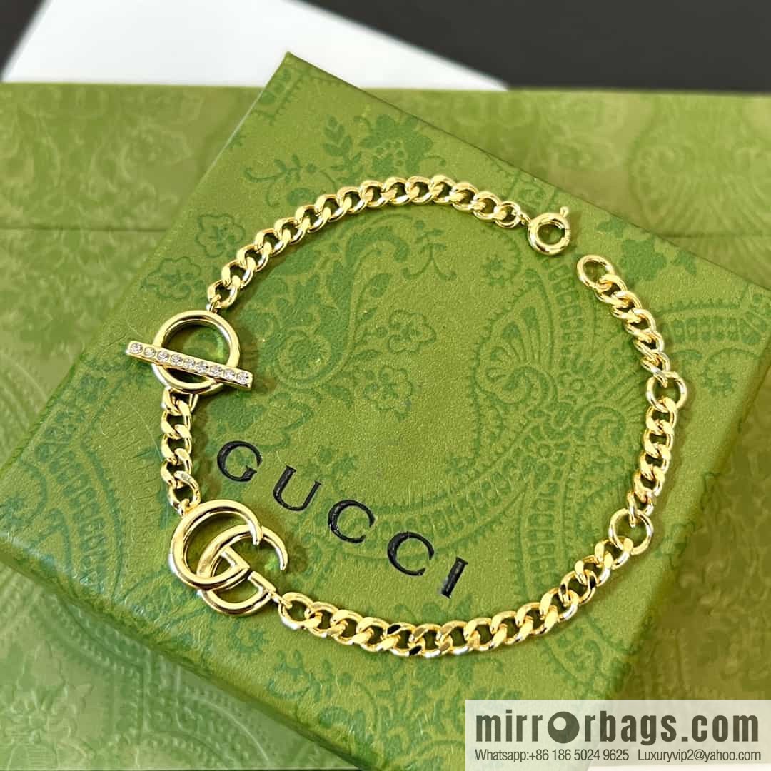 New Gucci gucci gold double G bracelet