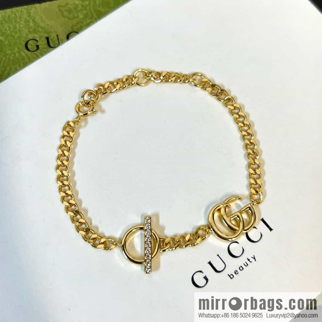 New Gucci gucci gold double G bracelet