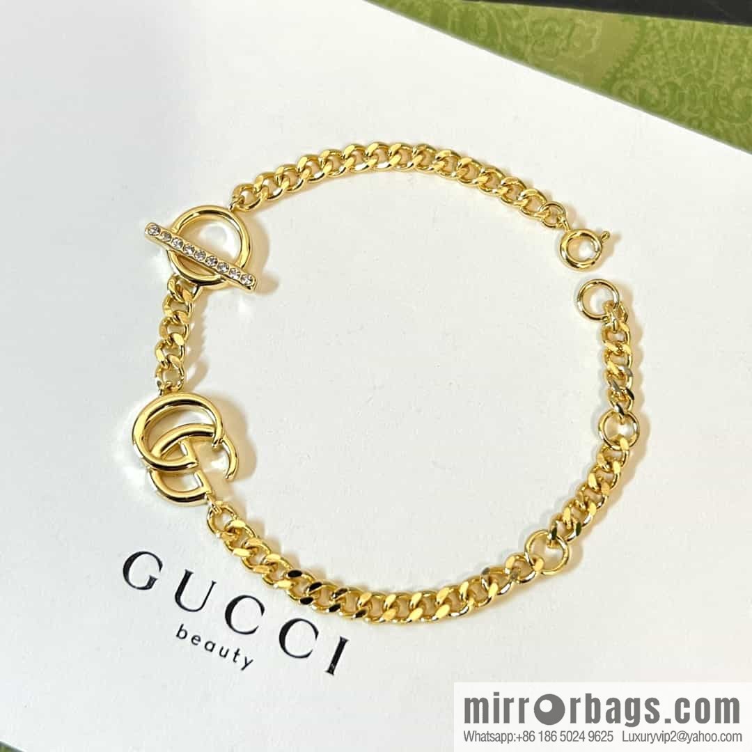 New Gucci gucci gold double G bracelet