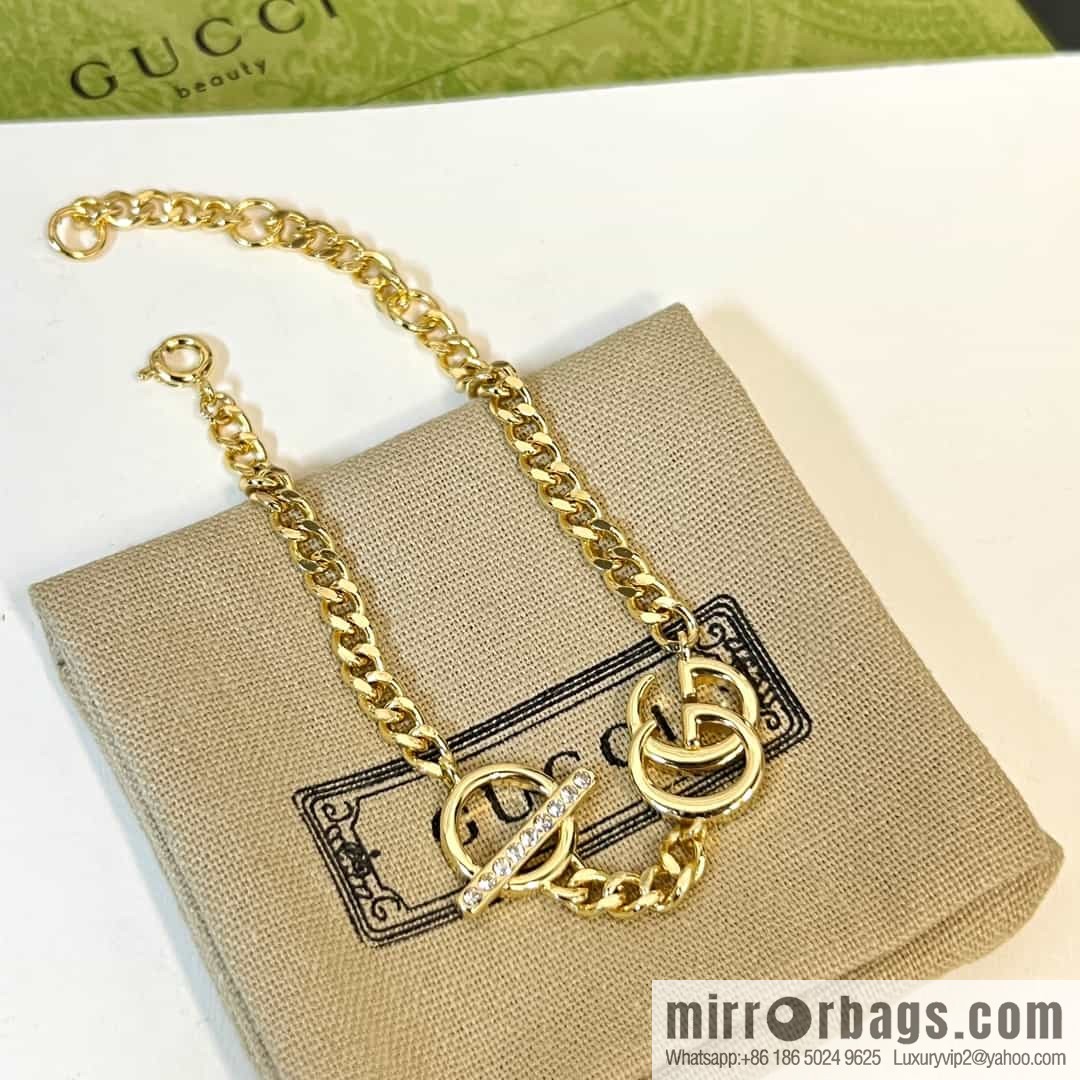 New Gucci gucci gold double G bracelet
