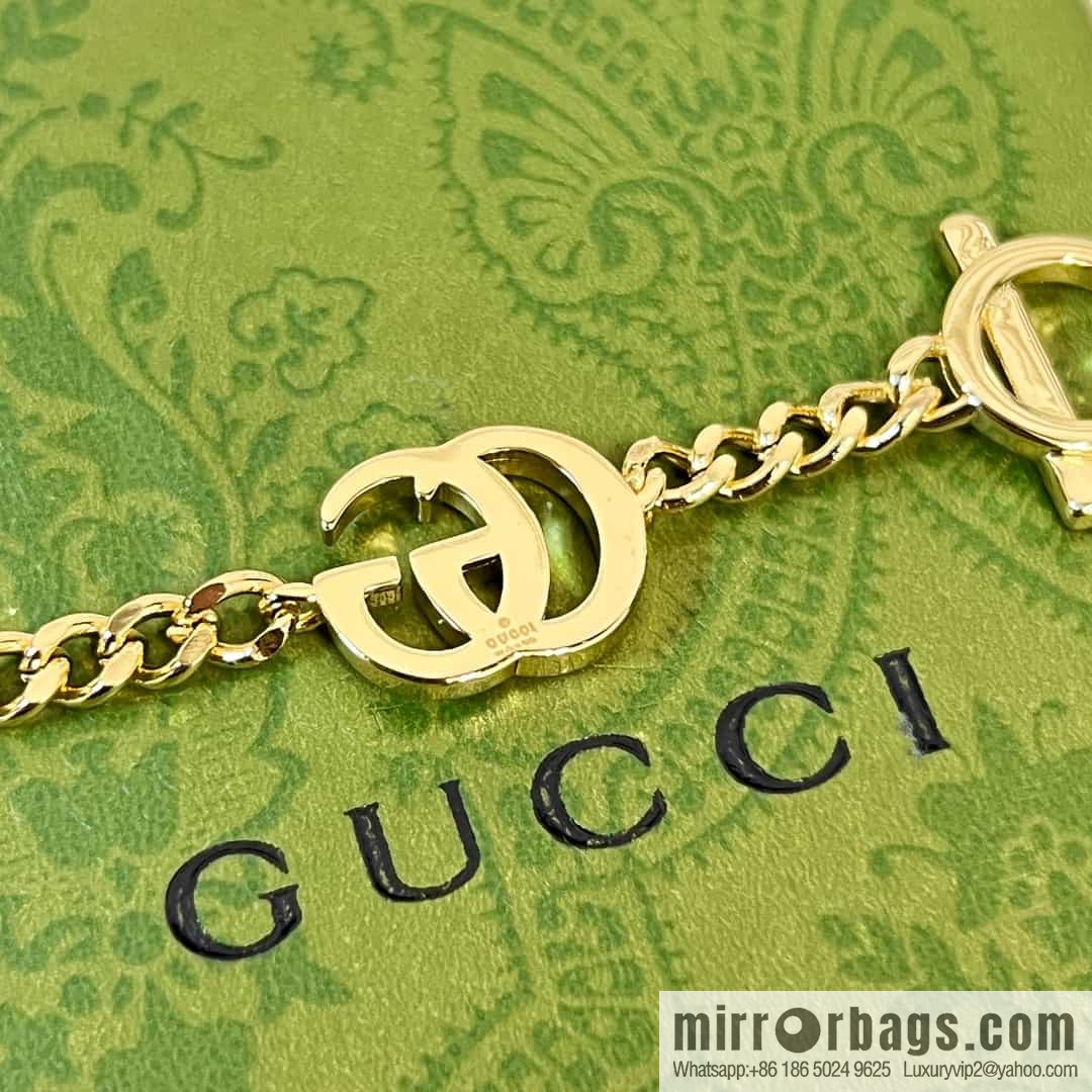 New Gucci gucci gold double G bracelet