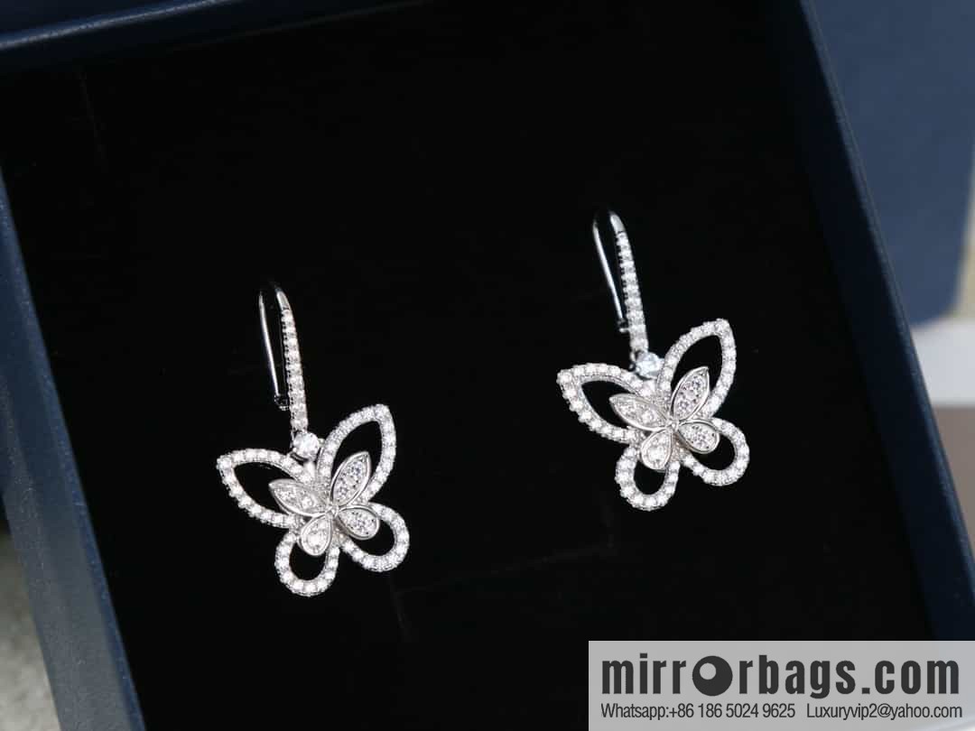 GRAFF Butterfly Phantom Diamond Long Stud Earrings