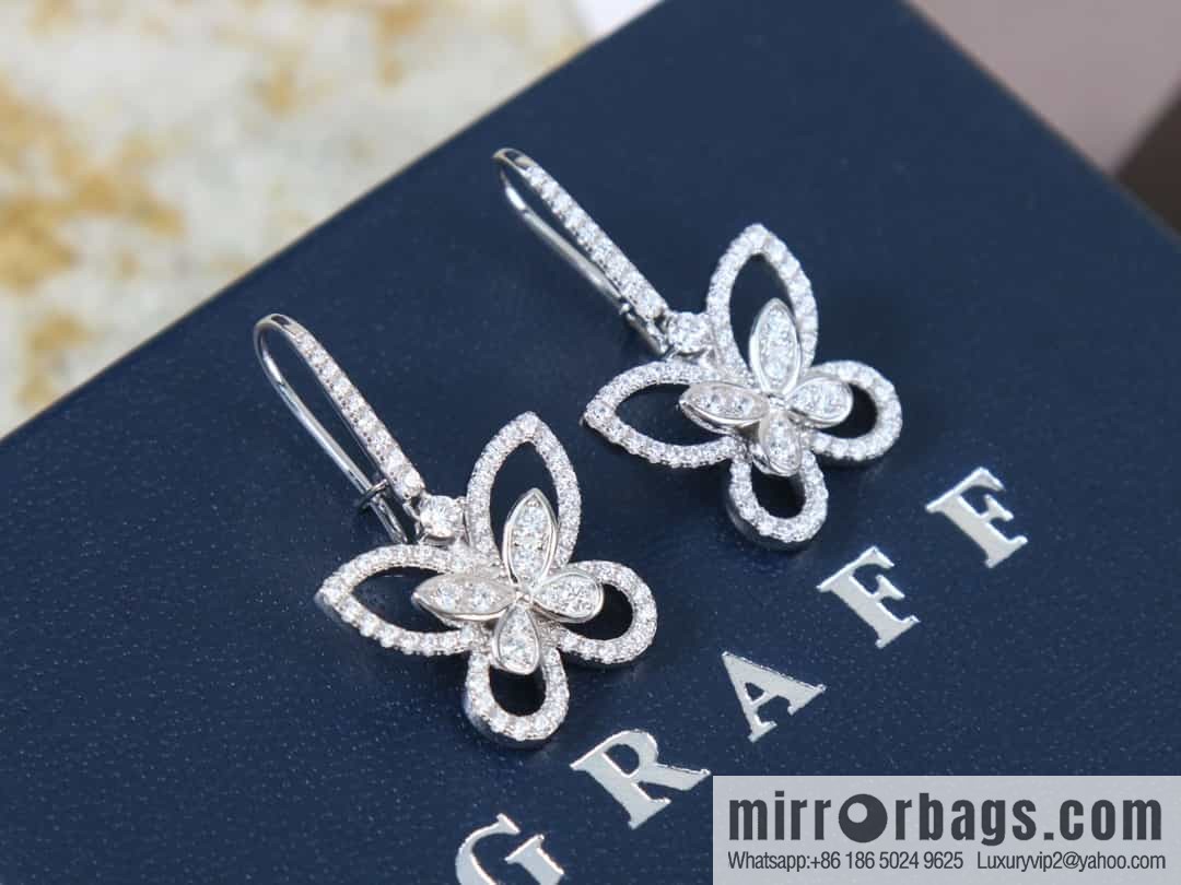 GRAFF Butterfly Phantom Diamond Long Stud Earrings