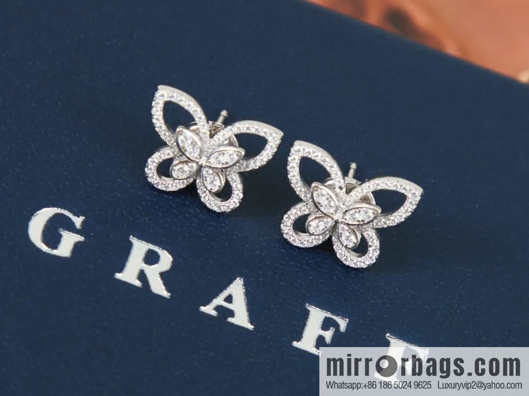 GRAFF Butterfly Phantom Diamond Stud Earrings