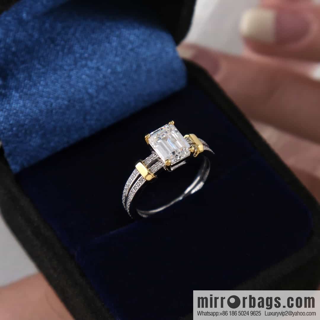 New ☑️ TIFFANY & Co. Tiffany color square white diamond ring