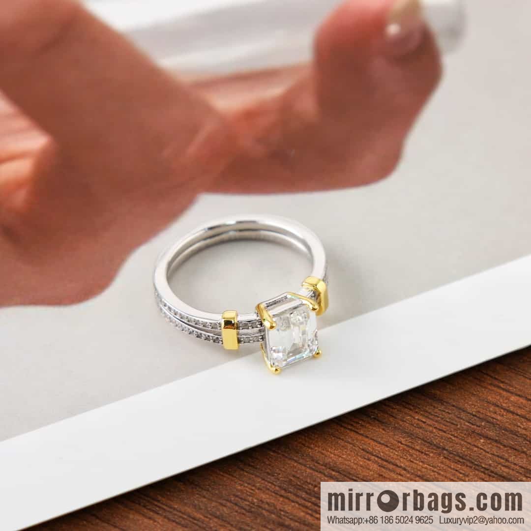 New ☑️ TIFFANY & Co. Tiffany color square white diamond ring