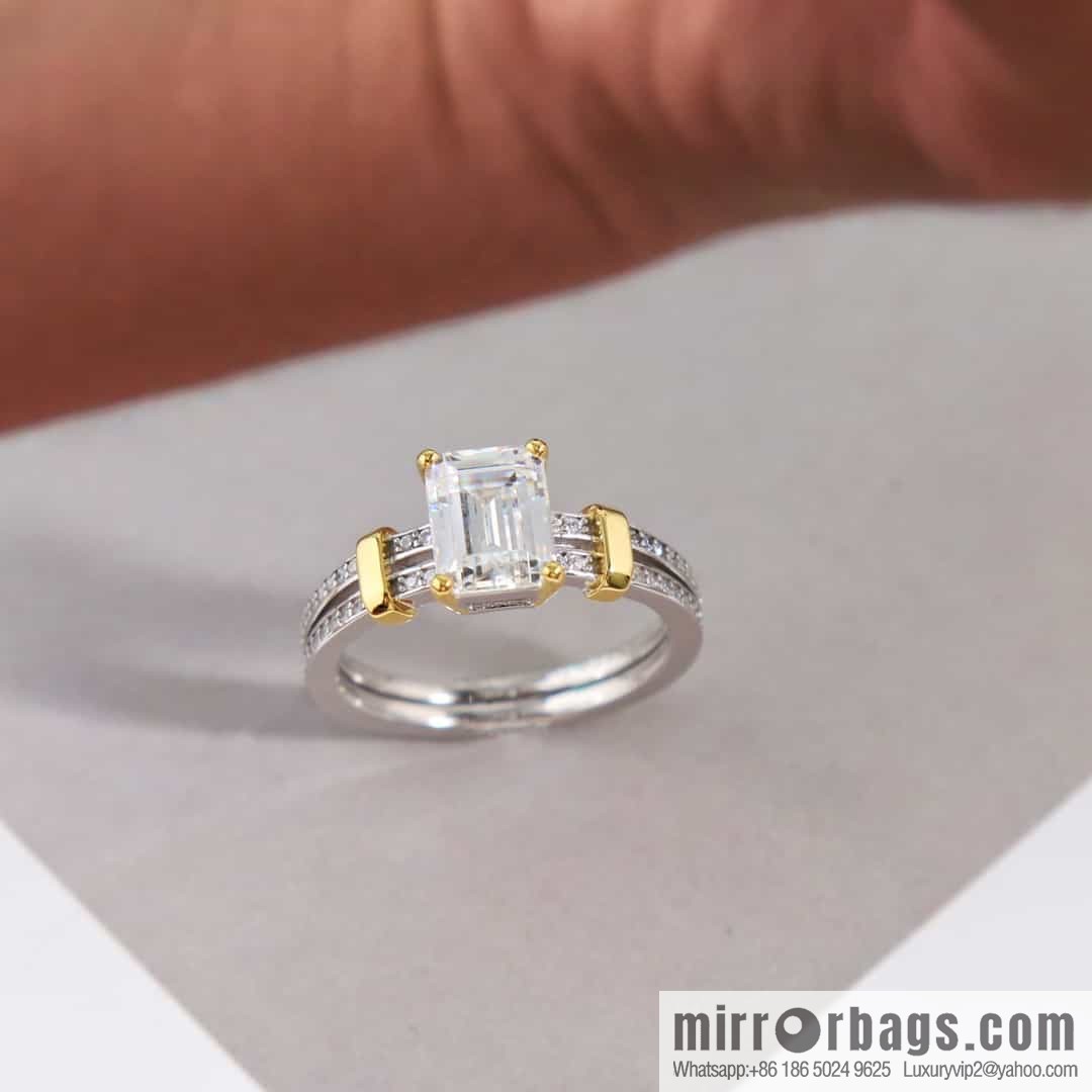 New ☑️ TIFFANY & Co. Tiffany color square white diamond ring