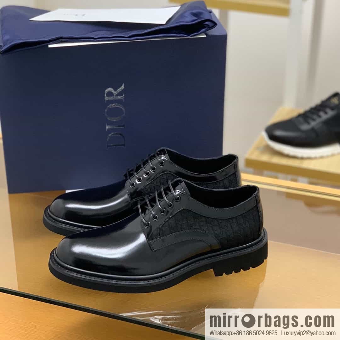 Dior selected leather made men's derby shoes