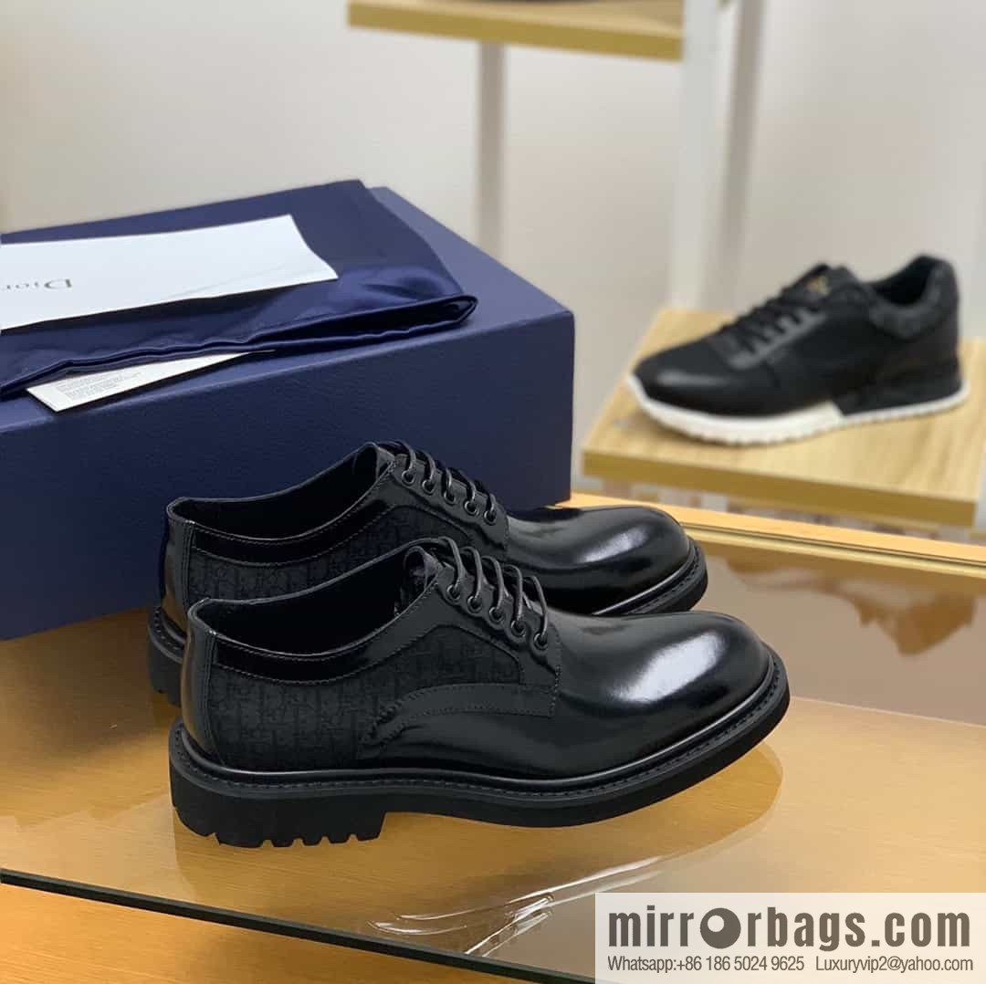 Dior selected leather made men's derby shoes