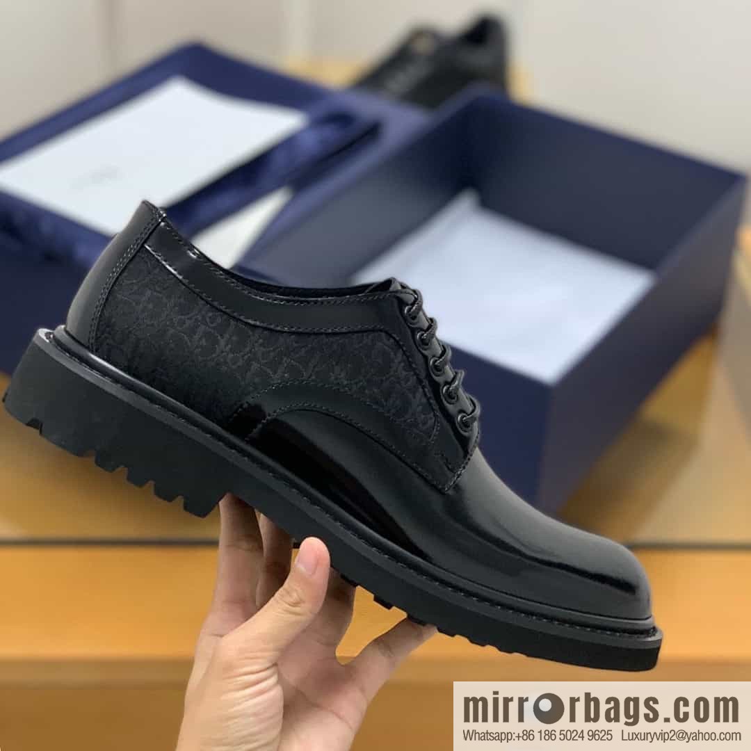 Dior selected leather made men's derby shoes