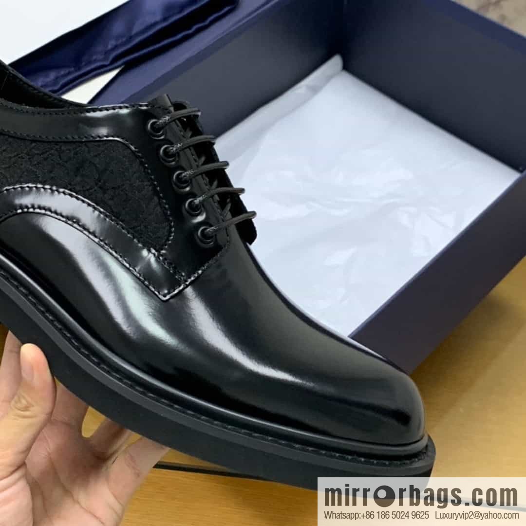 Dior selected leather made men's derby shoes
