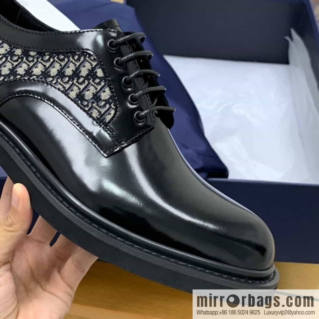 Dior selected leather made men's derby shoes