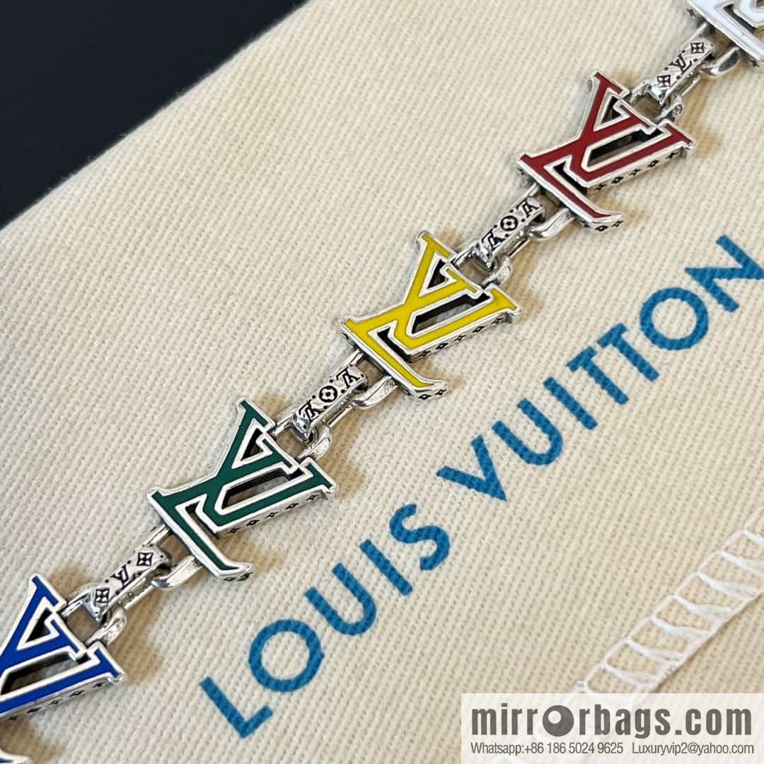 Louis Vuitton Louis Vuitton Green Medieval Collection Colored Enamel Letter Bracelet