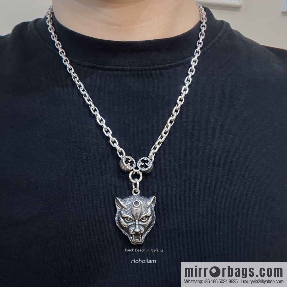 New Gucci gucci tiger head necklace