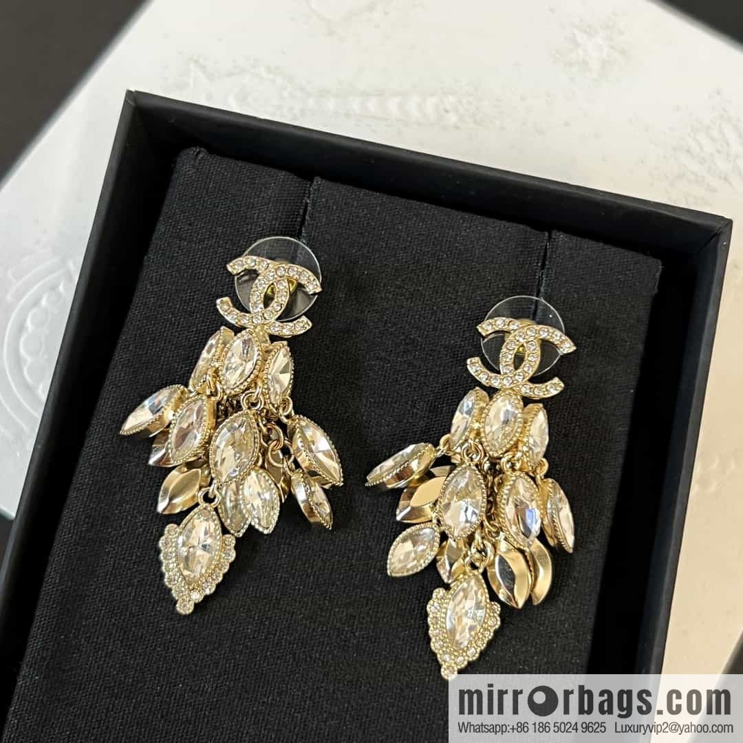New ☑️ chanel c2 double c horse eye tassel earrings