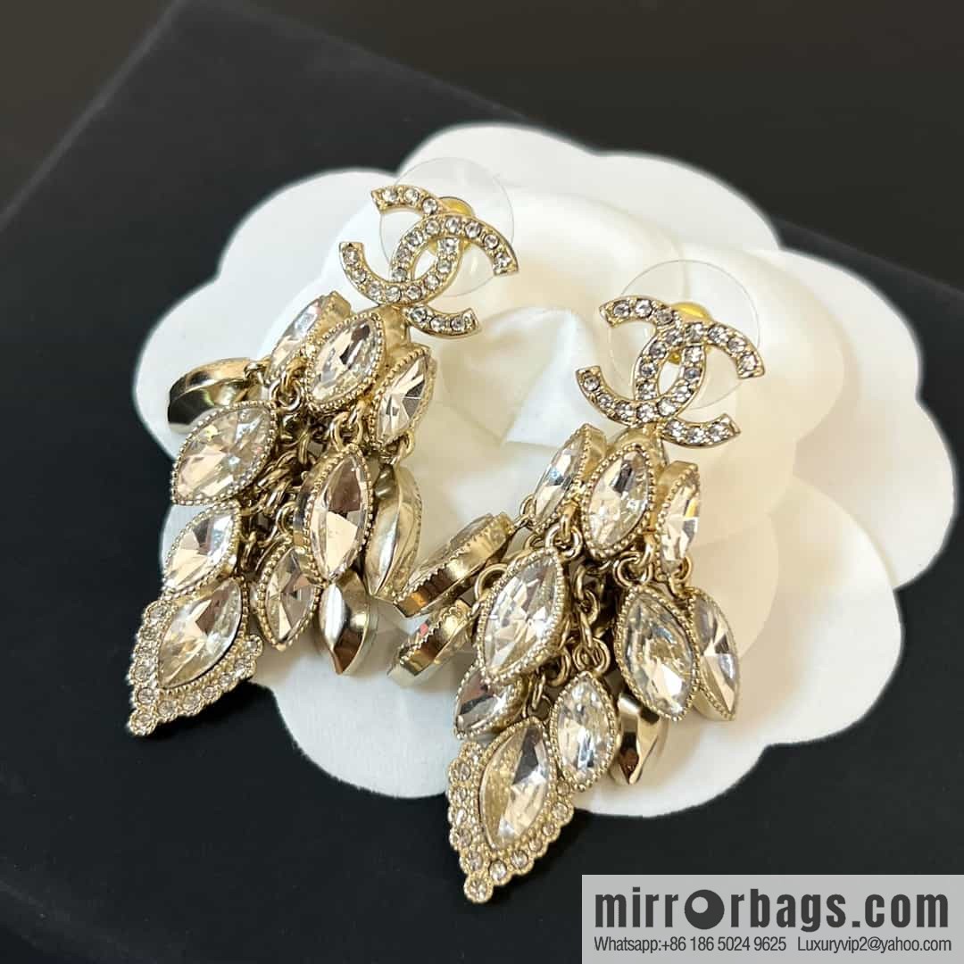 New ☑️ chanel c2 double c horse eye tassel earrings