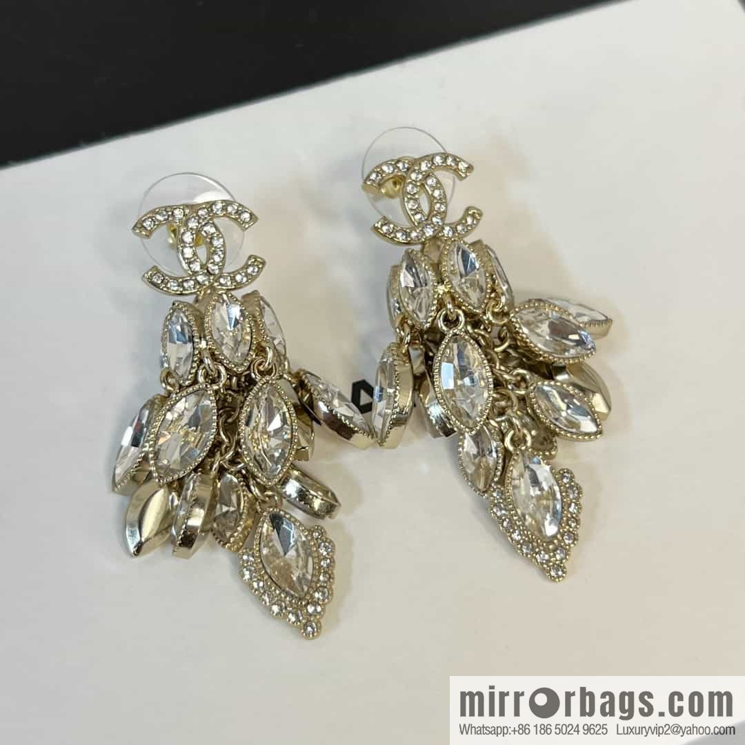 New ☑️ chanel c2 double c horse eye tassel earrings