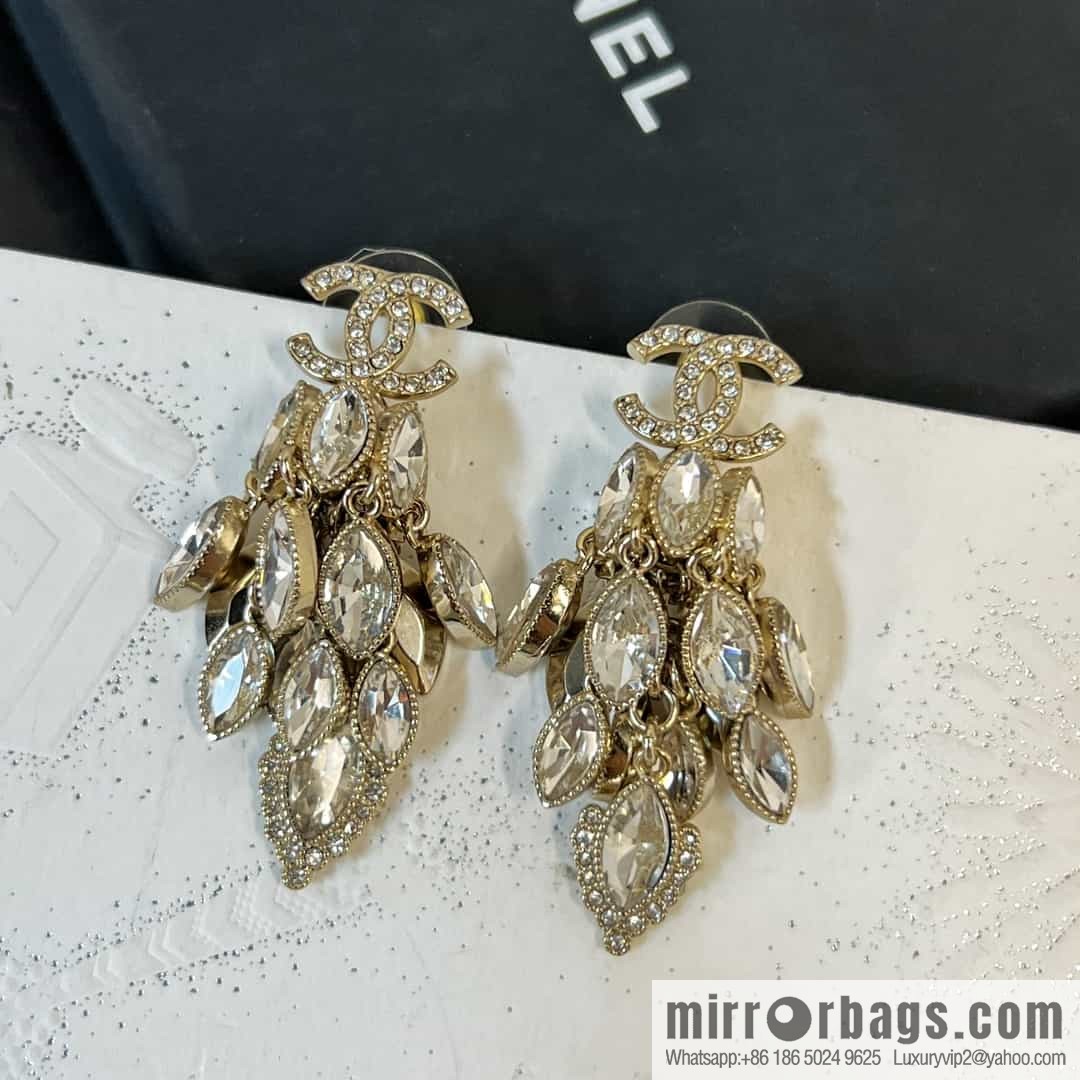 New ☑️ chanel c2 double c horse eye tassel earrings