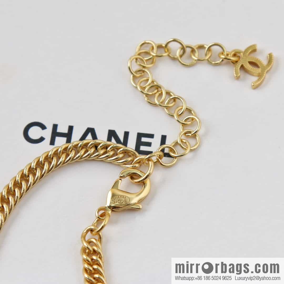 New ☑️ CHANEL CHANEL black leather perfume bottle necklace sweater chain