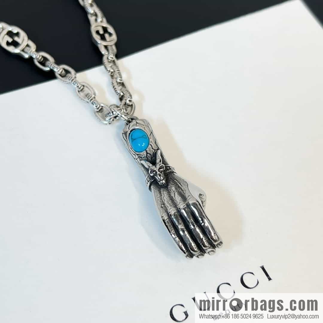 New Gucci gucci turquoise palm necklace
