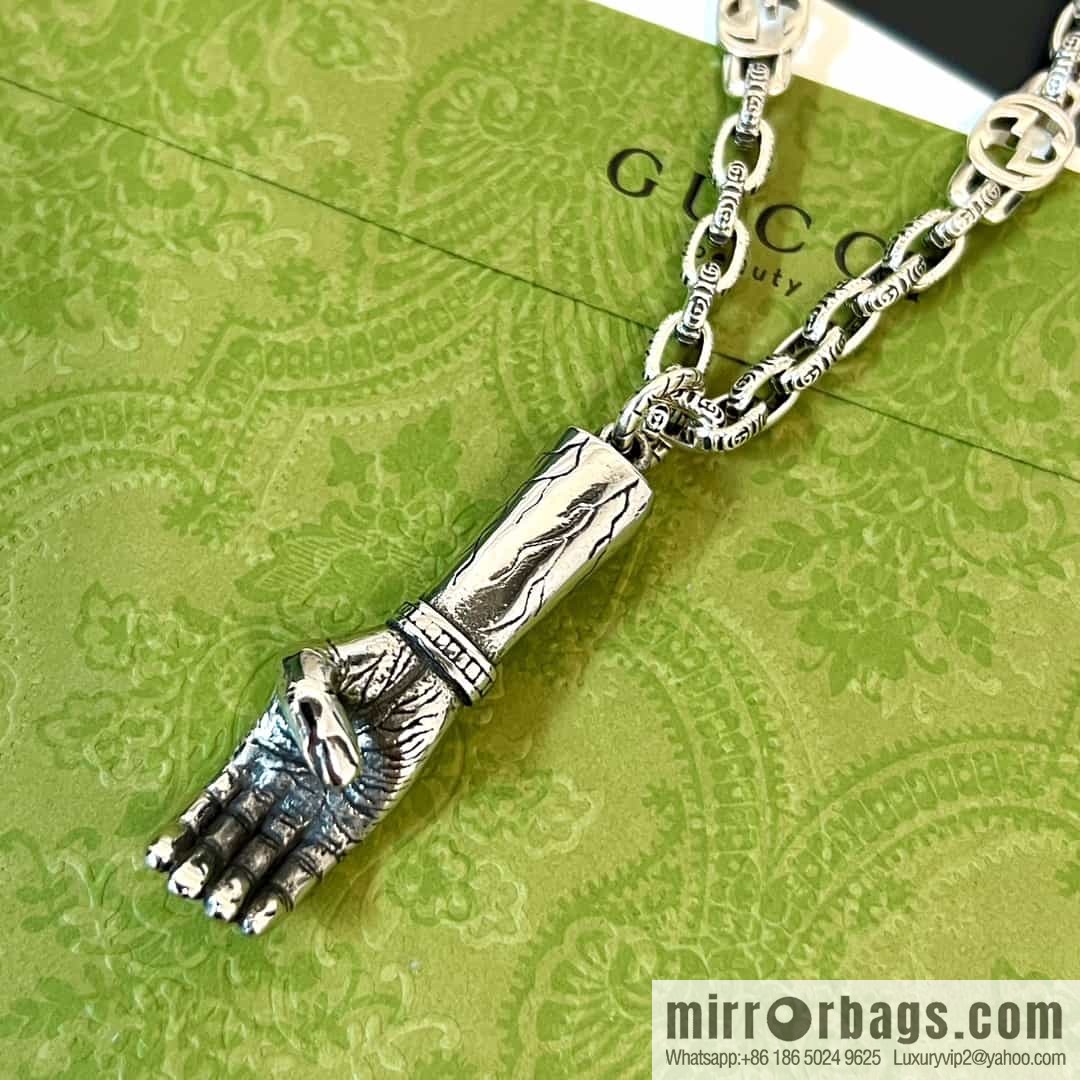 New Gucci gucci turquoise palm necklace