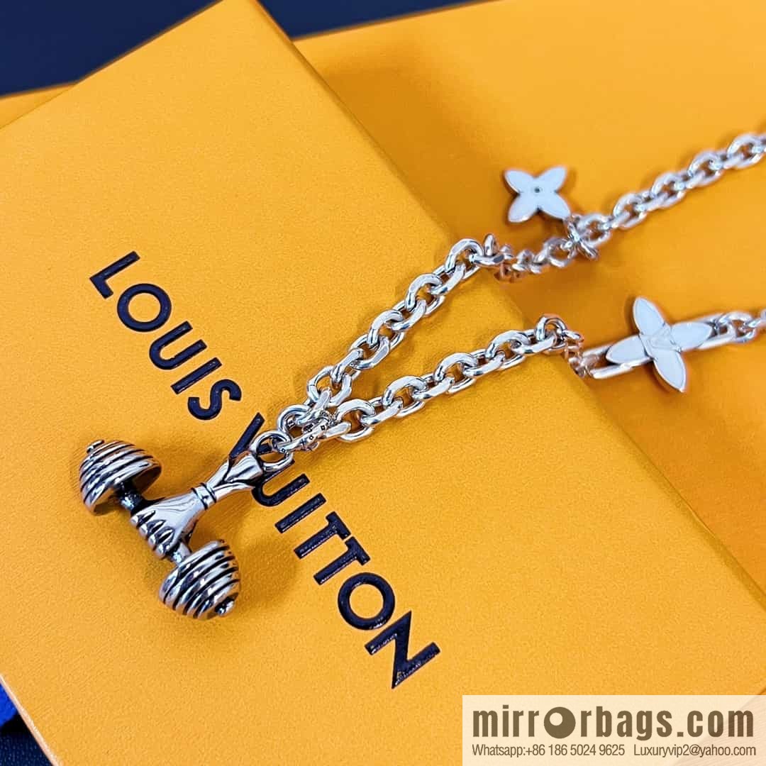 Louis Vuitton Louis Vuitton Green Medieval Collection Dumbbell Clover Necklace, Bracelet
