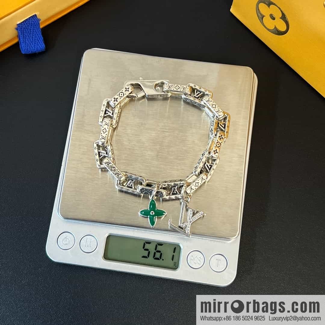Louis Vuitton Louis Vuitton Green Medieval Collection Dumbbell Clover Necklace, Bracelet