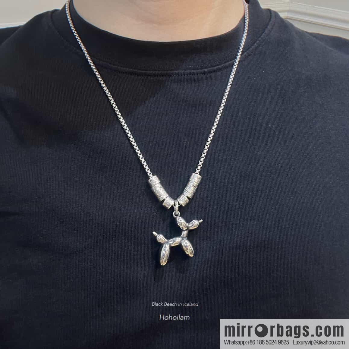 Louis Vuitton Louis Vuitton Green Medieval Collection Puppy Necklace