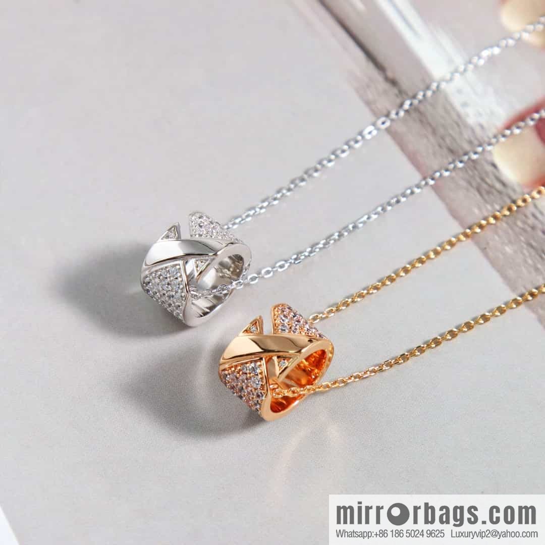 Chaumet Paris Liens Evidence Full Diamond Ring Cylinder Necklace