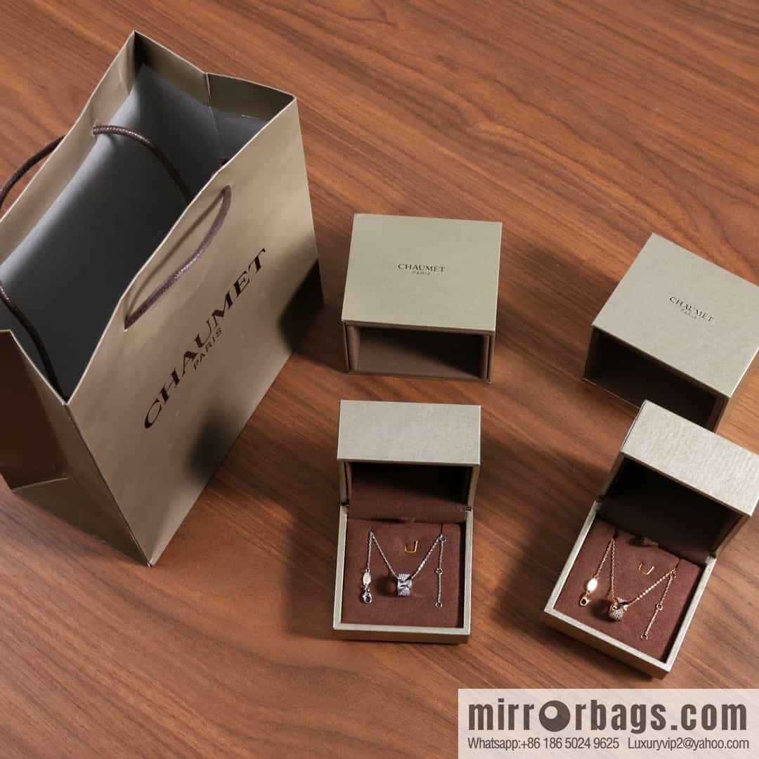 Chaumet Paris Liens Evidence Full Diamond Ring Cylinder Necklace