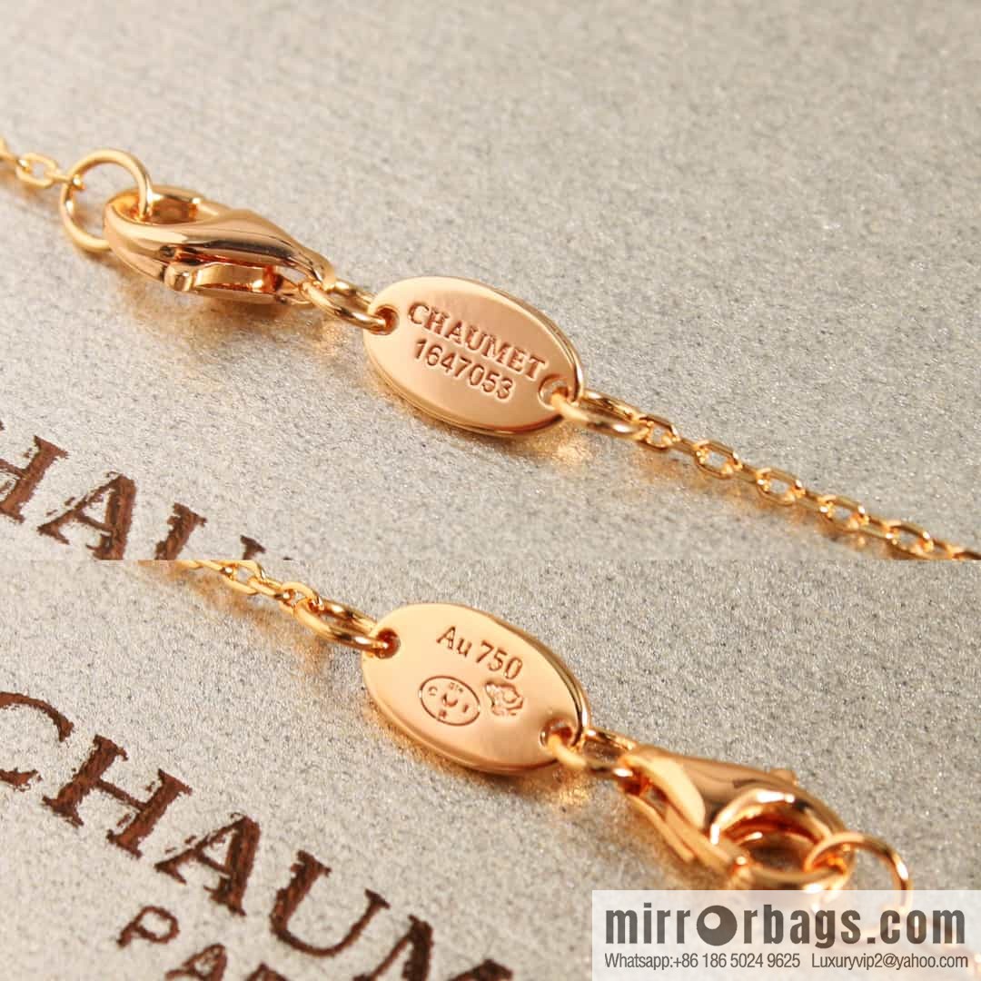 Chaumet Paris Liens Evidence Full Diamond Ring Cylinder Necklace