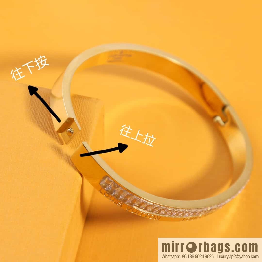Louis Vuitton Medieval Gold Square Diamond Bracelet Bracelet
