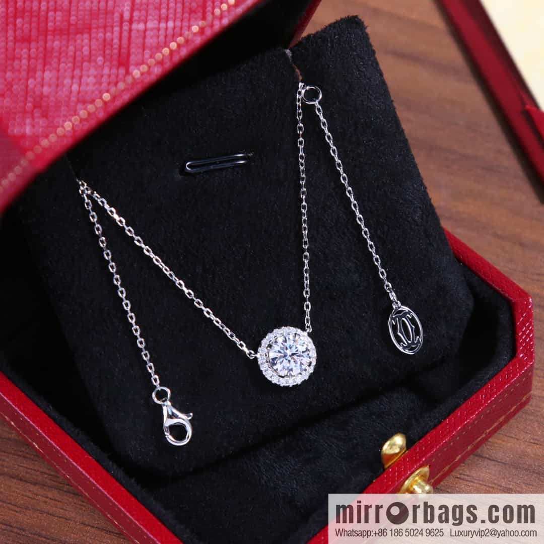 Cartier single diamond necklace