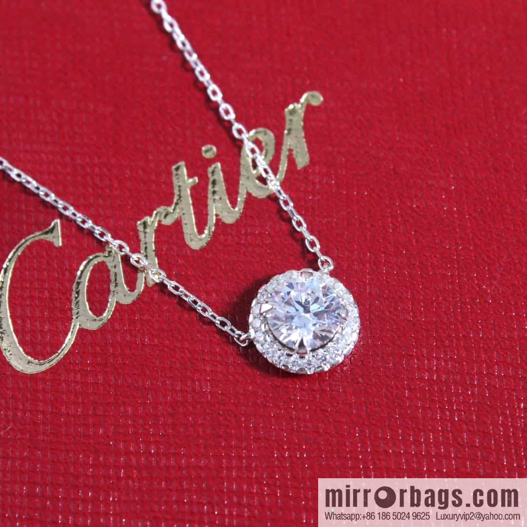 Cartier single diamond necklace