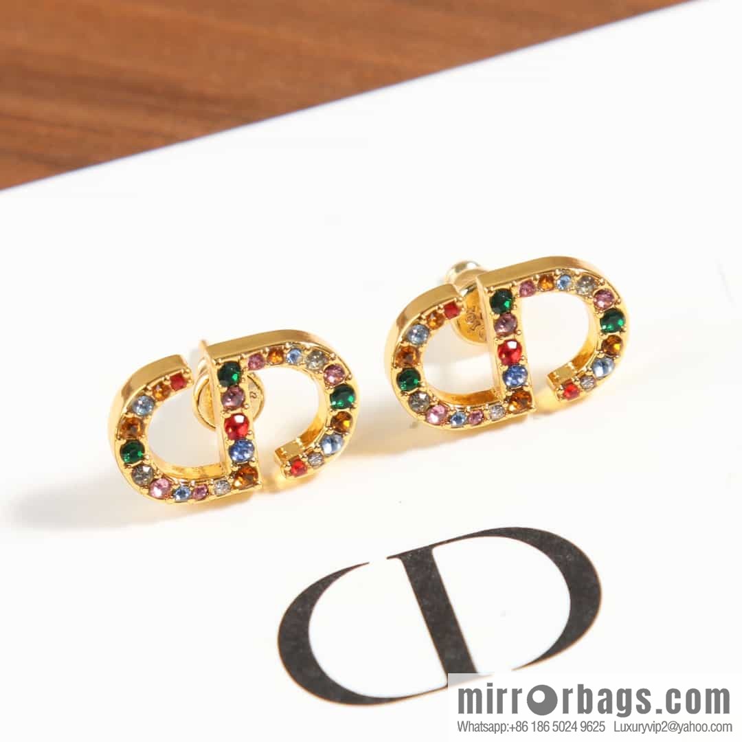 New ☑️ Dior CD diamond stud earrings