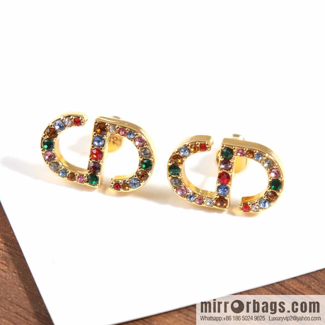 New ☑️ Dior CD diamond stud earrings
