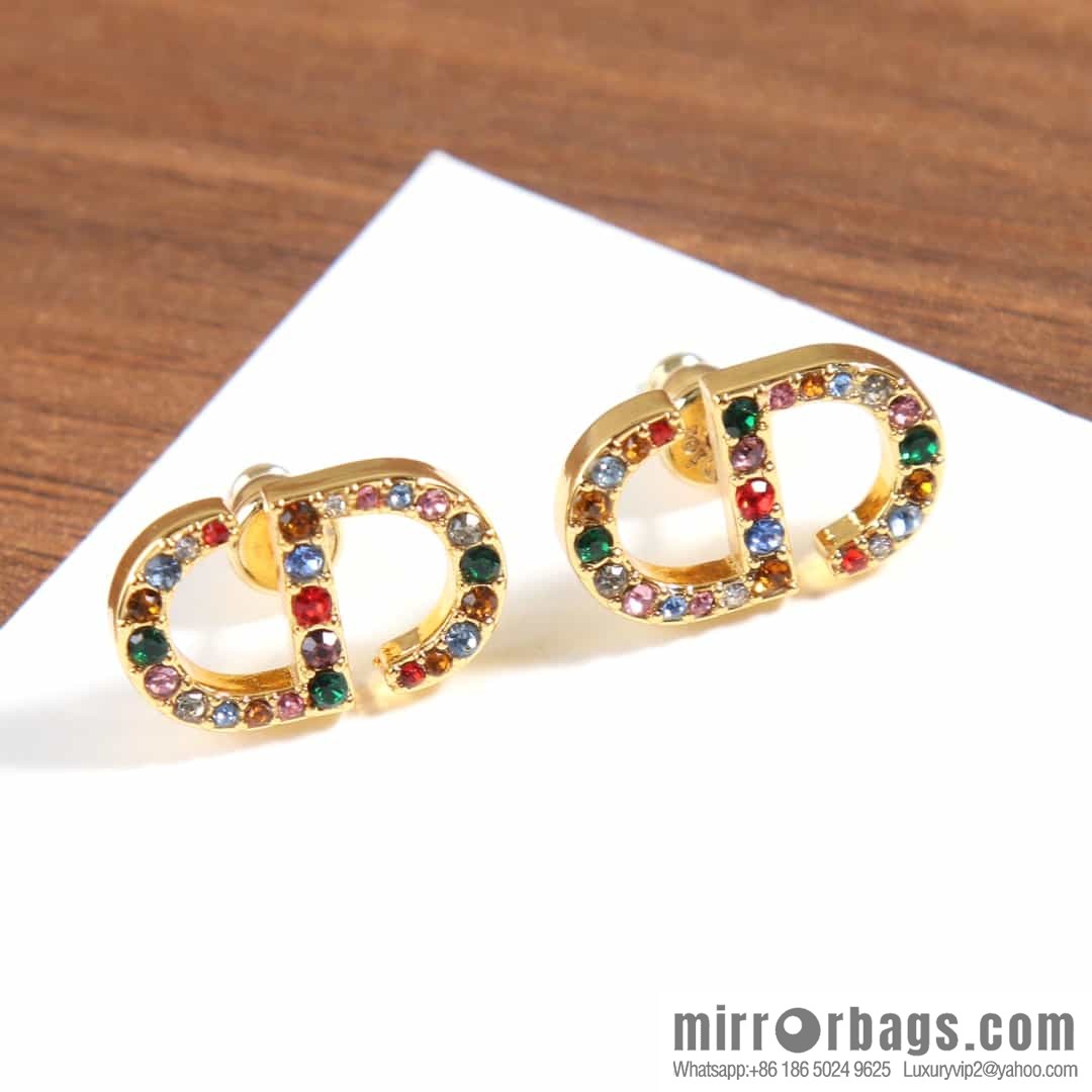 New ☑️ Dior CD diamond stud earrings