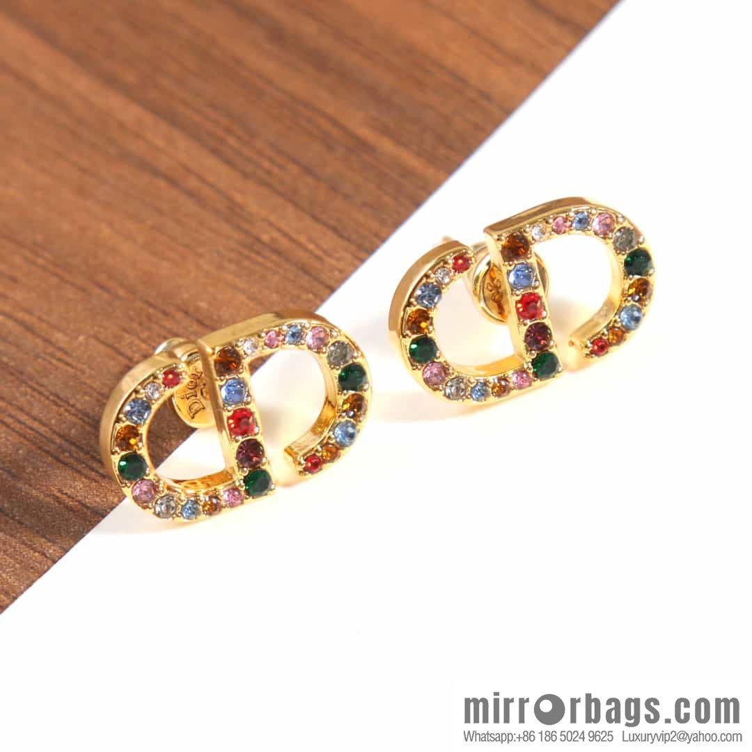 New ☑️ Dior CD diamond stud earrings