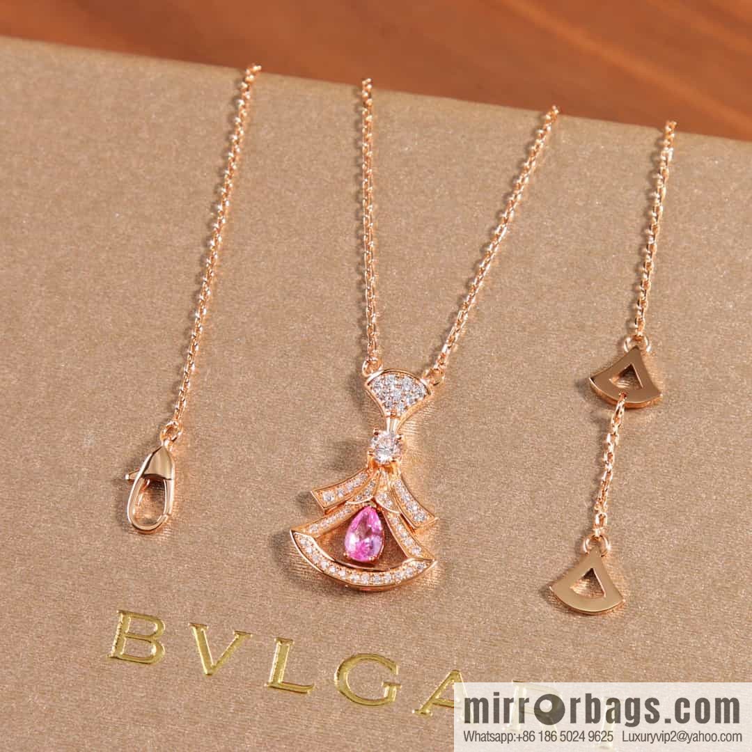 BVLGARI DIVAS'DREAM Gemstone Fan Necklace