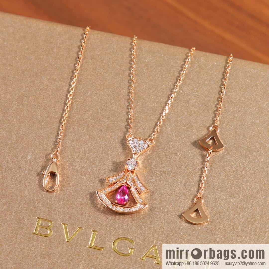 BVLGARI DIVAS'DREAM Gemstone Fan Necklace