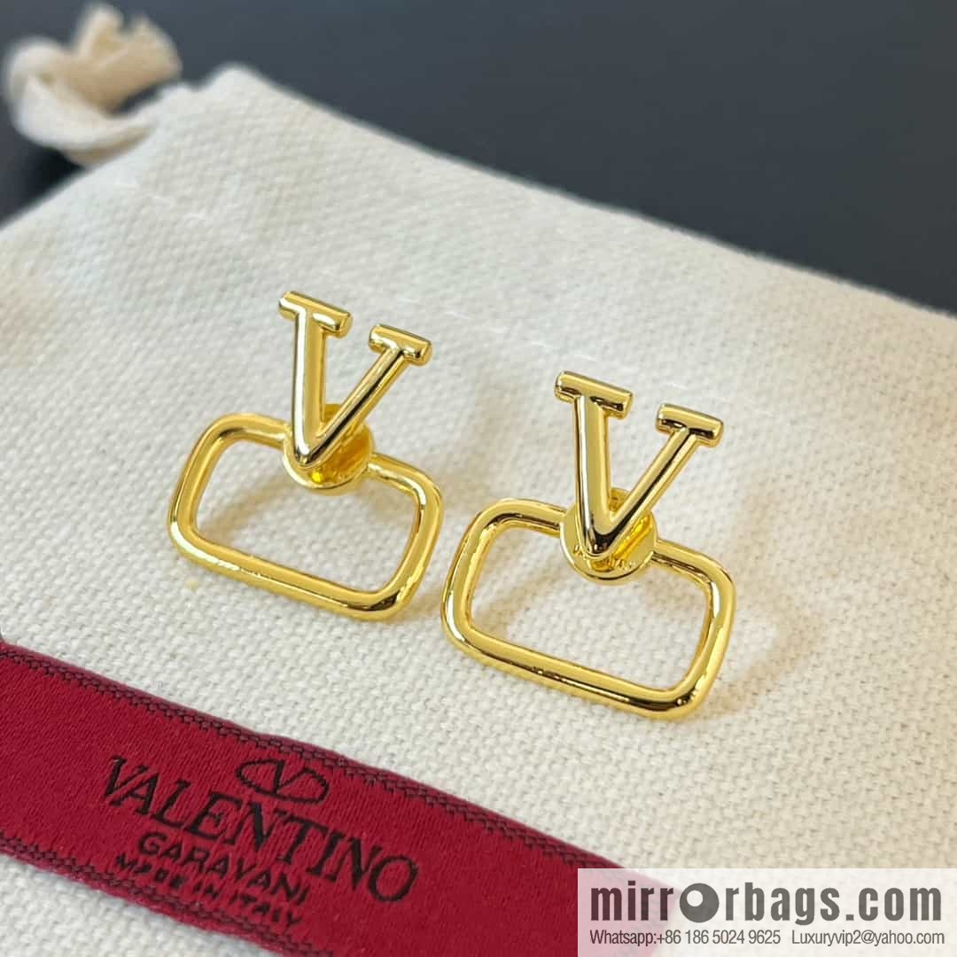 New ☑️ Valentino V gold stud earrings