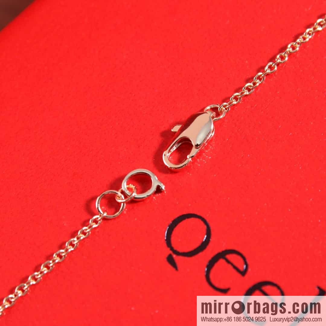 Qeelin Kirin Wulu Rose Gold HyCeram ® Double Gourd Necklace