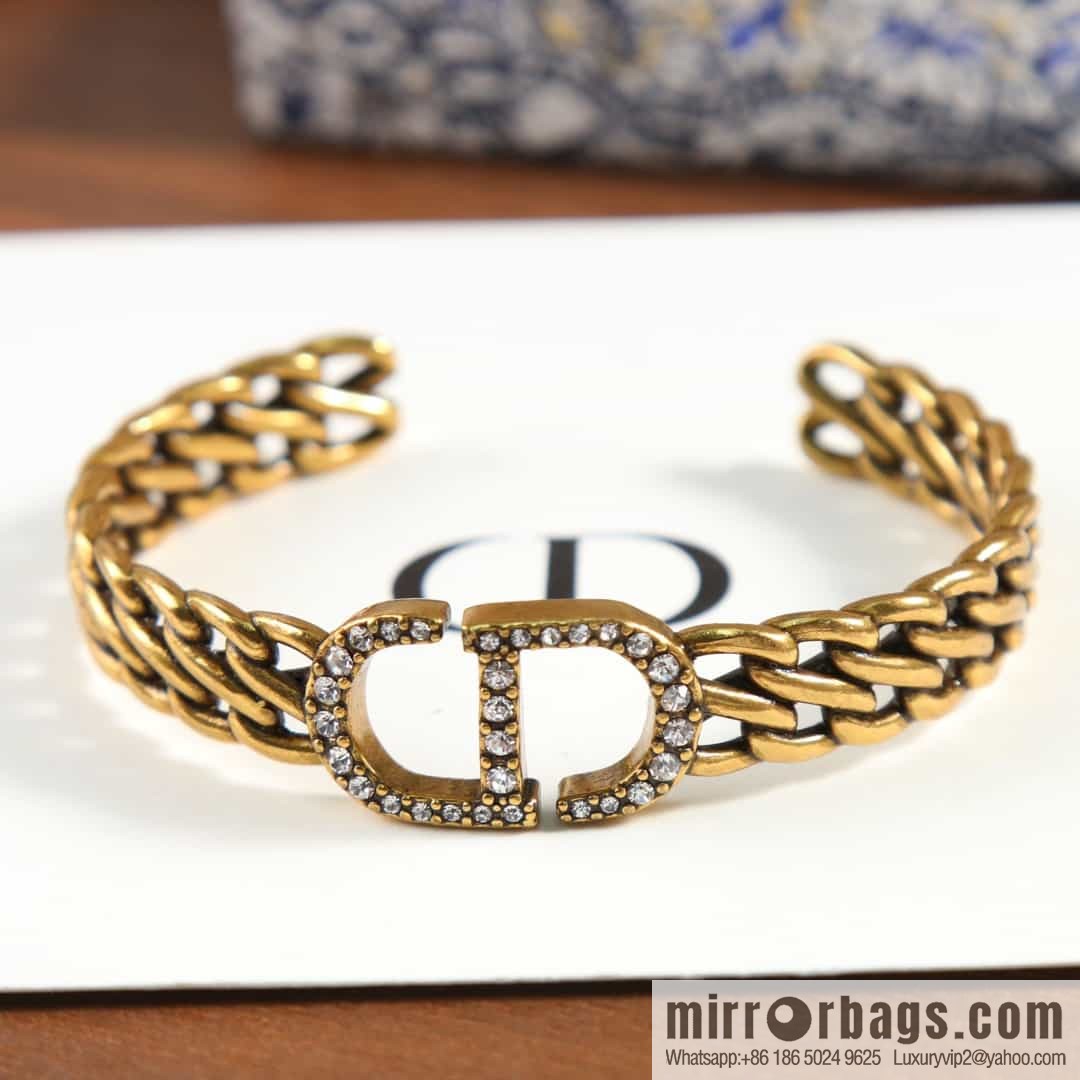 New ☑️ DIOR CD full diamond hollow open ring