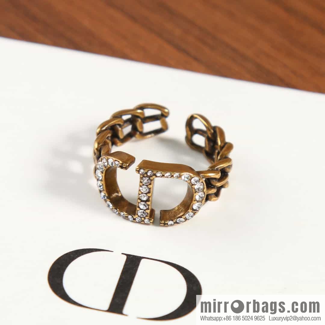 New ☑️ DIOR CD Full Diamond Hollow Opening Bracelet