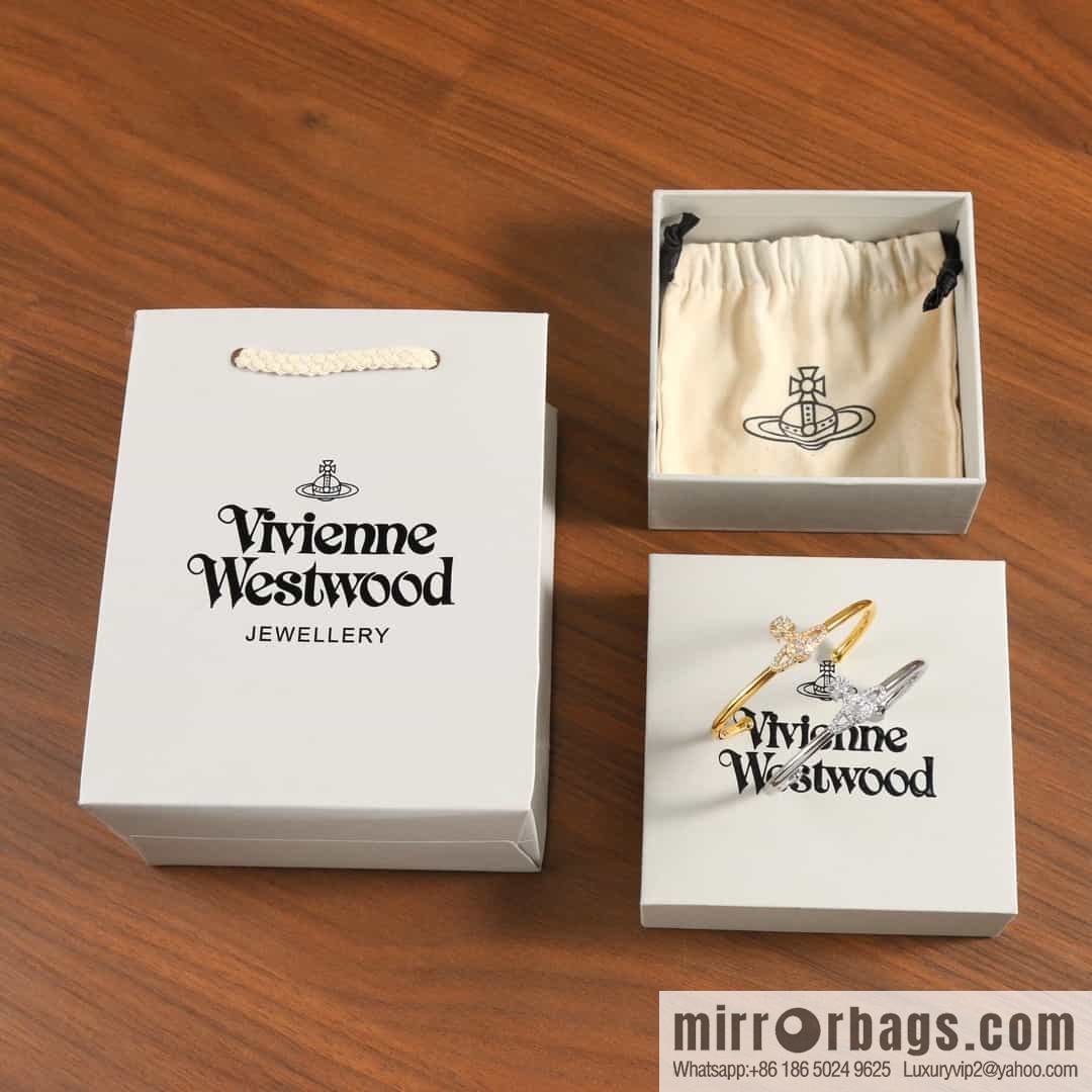 New ☑️ Vivienne Westwood Queen Mother Saturn Open Bracelet Bracelet
