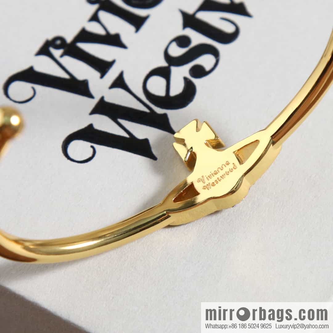 New ☑️ Vivienne Westwood Queen Mother Saturn Open Bracelet Bracelet