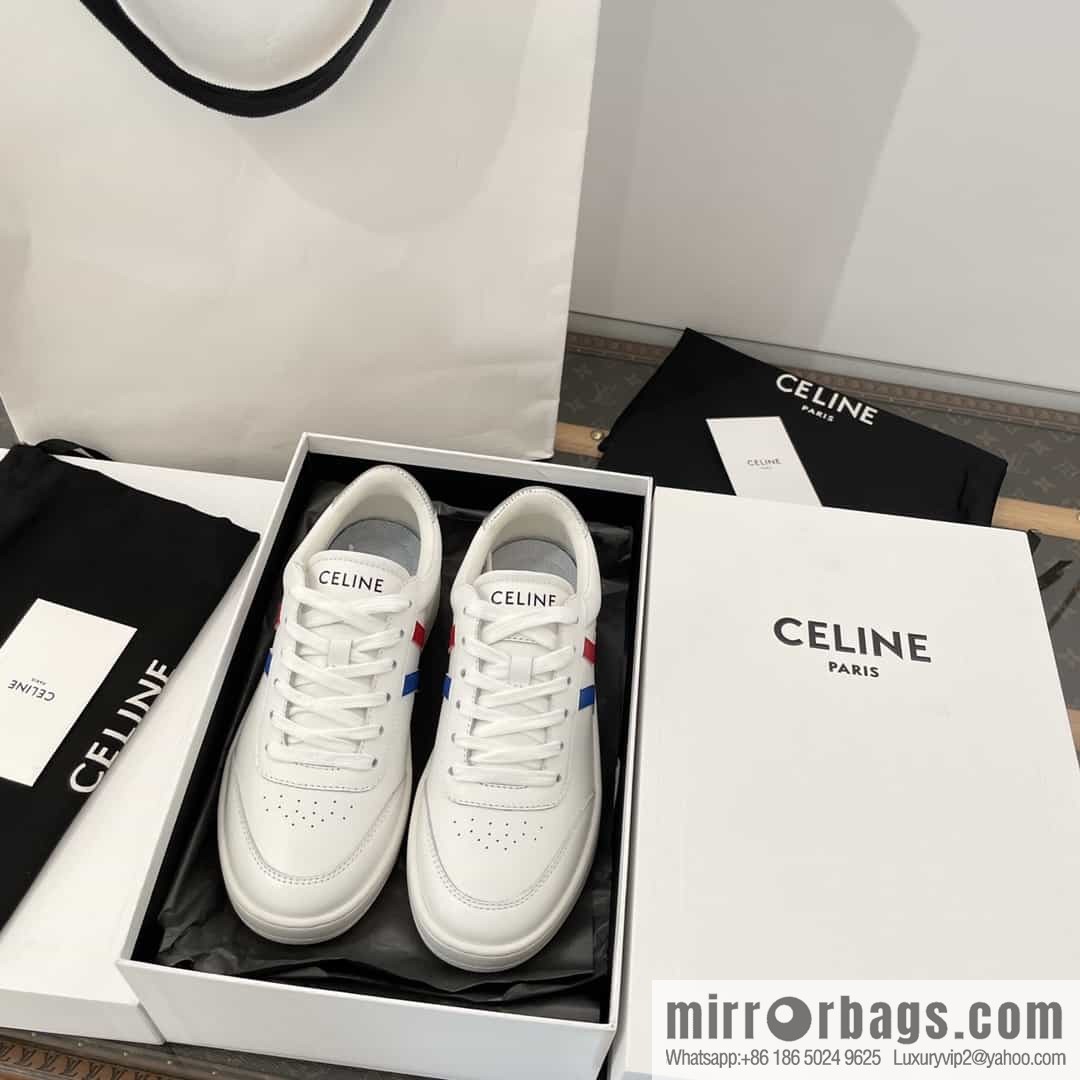 𝗖𝐄*𝐋𝗜𝗡𝗘 Sailin Leather low-top flat white shoes