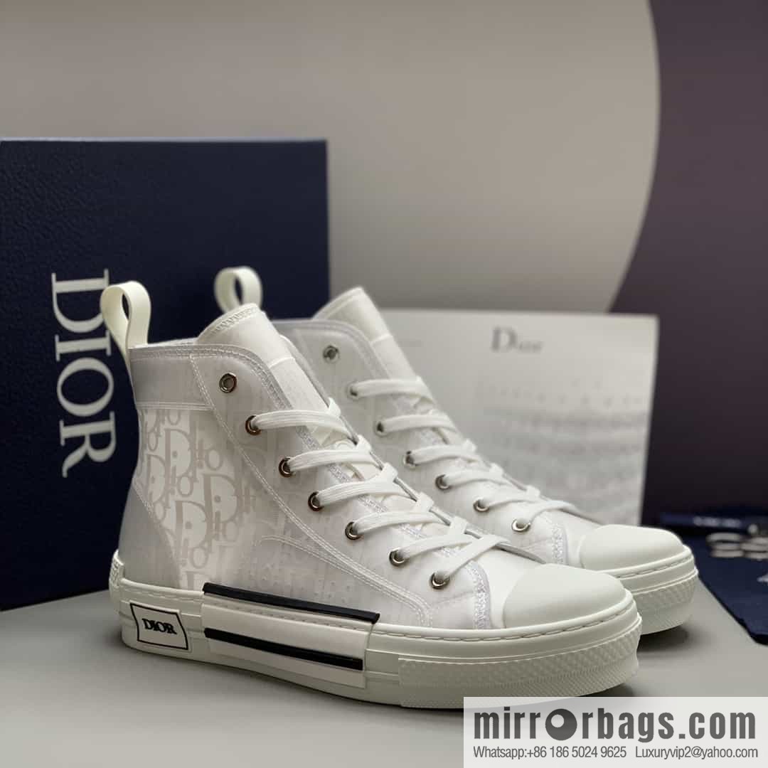 Dior uses black transparent mesh to carefully make B23 high-top shoes
