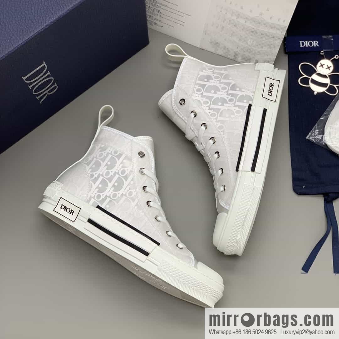 Dior uses black transparent mesh to carefully make B23 high-top shoes